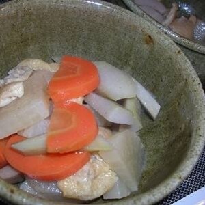 里芋だいこん鶏肉のキツネ煮